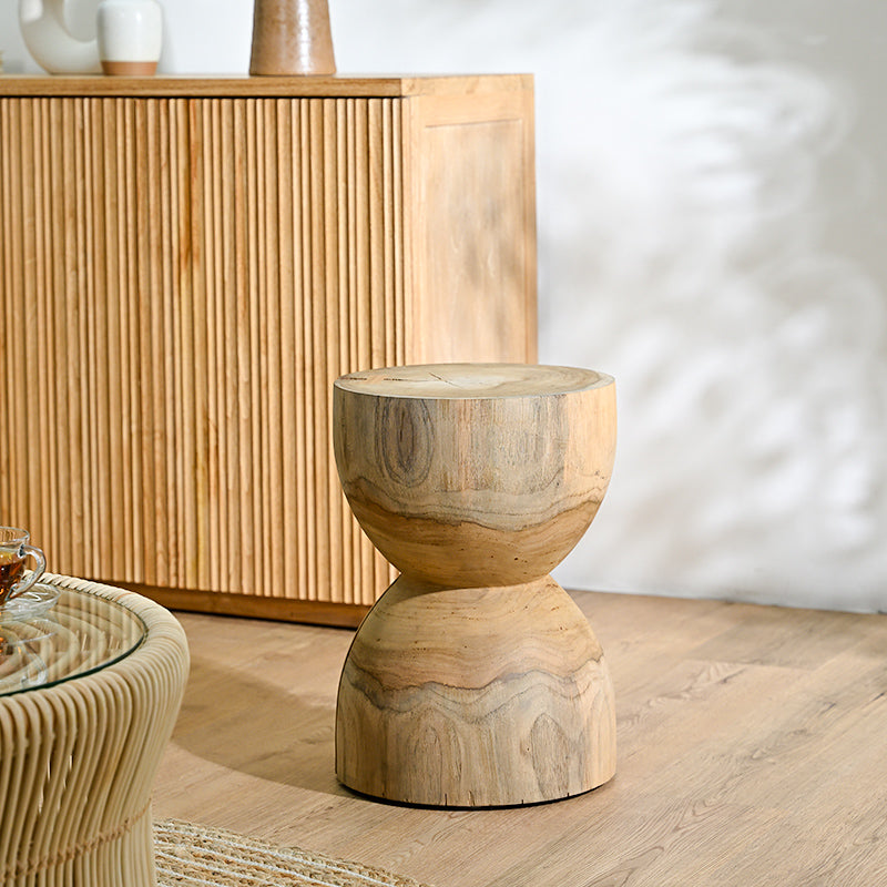 SIDE TABLE & ROUND STOOL