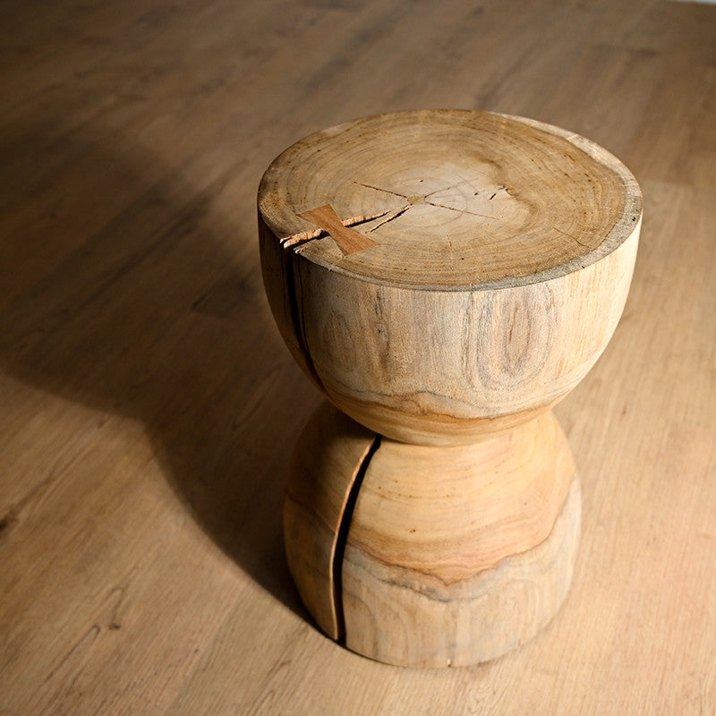 SIDE TABLE & ROUND STOOL