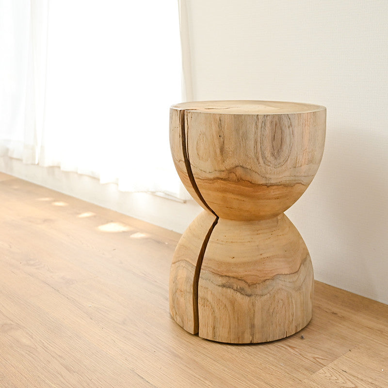 SIDE TABLE & ROUND STOOL