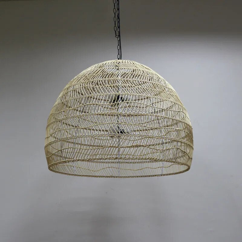 rattan ceiling Light