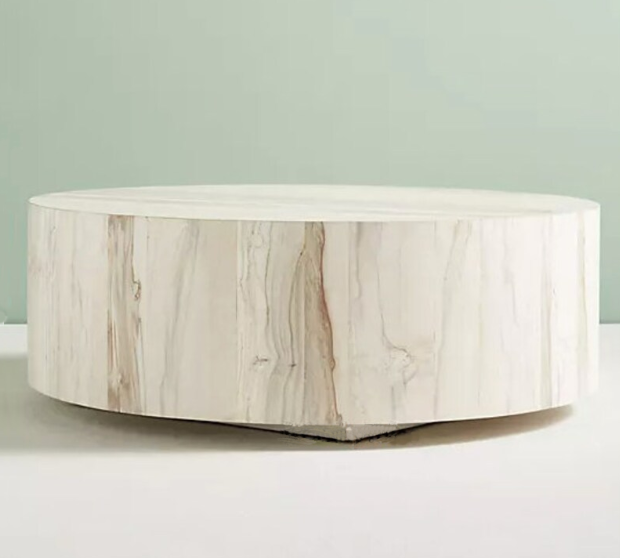 White wash dram coffee table