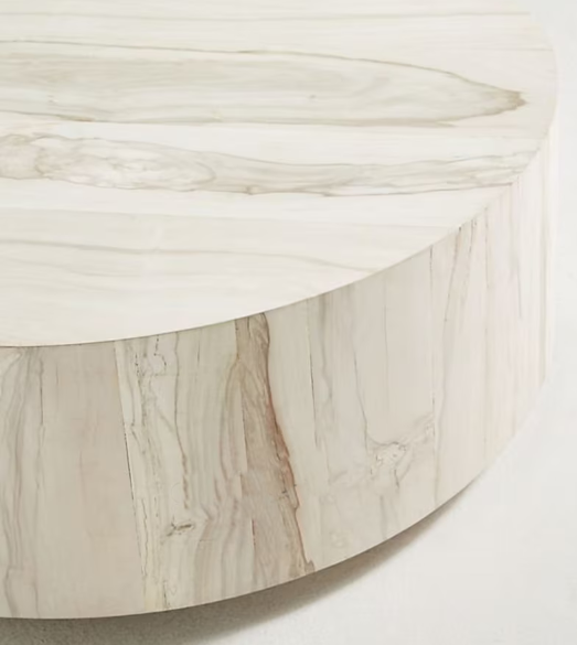 White wash dram coffee table