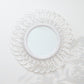 White Rattan Sun Mirror