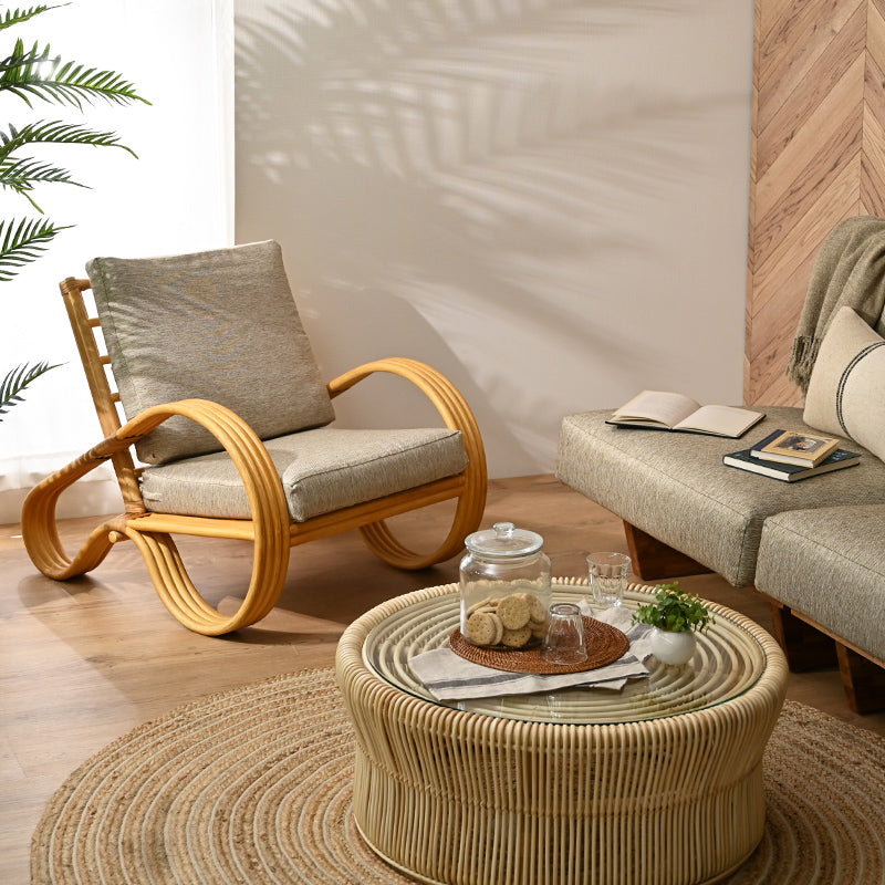 Rattan personal lounge chair