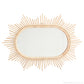 Rattan sun mirror star shape
